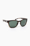 Sunski unisex tortoiseshell sunglasses with dark green polarized lenses and UV protection.