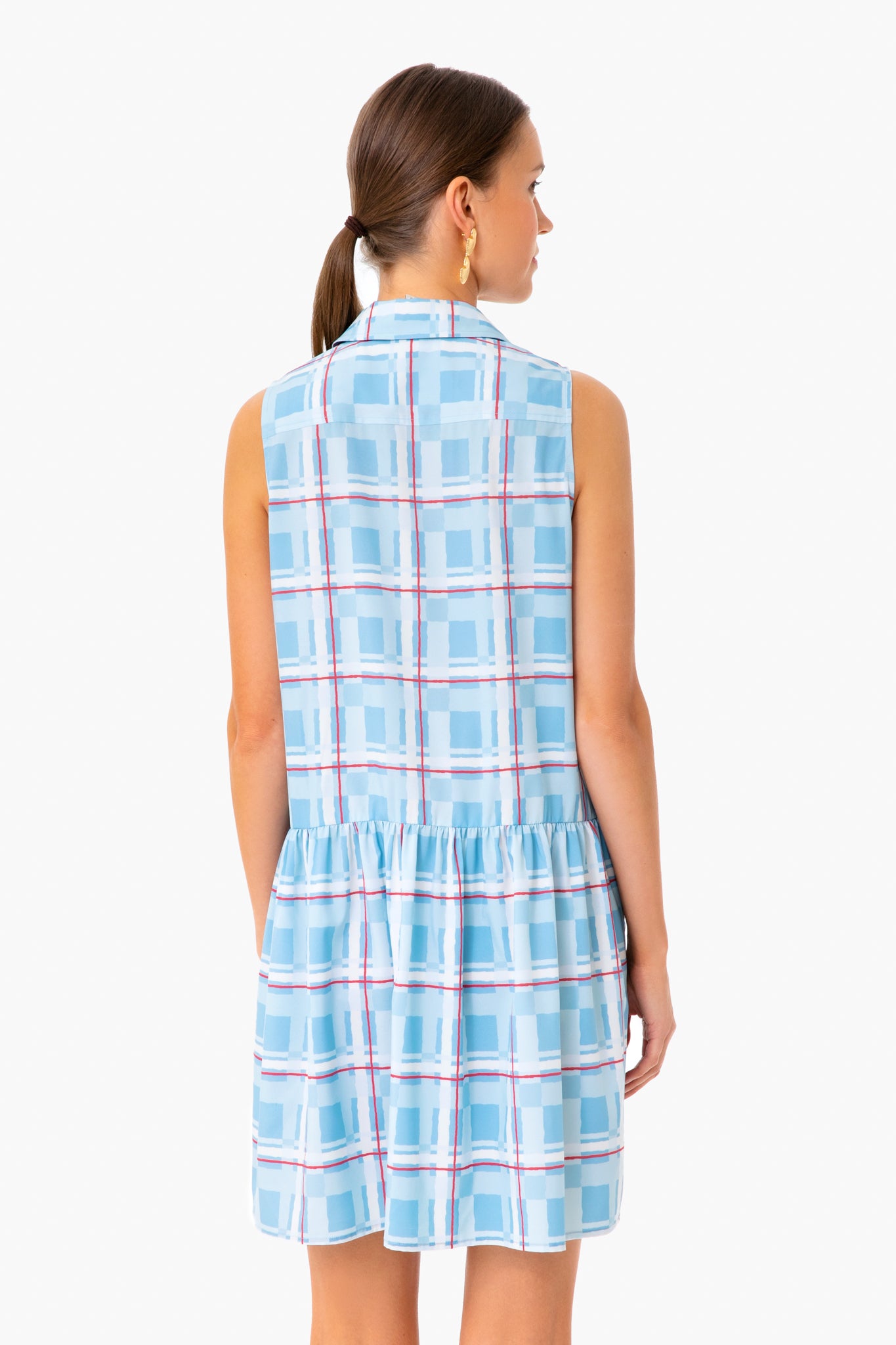 Westport Trellis Sleeveless Hayes Shirt Dress