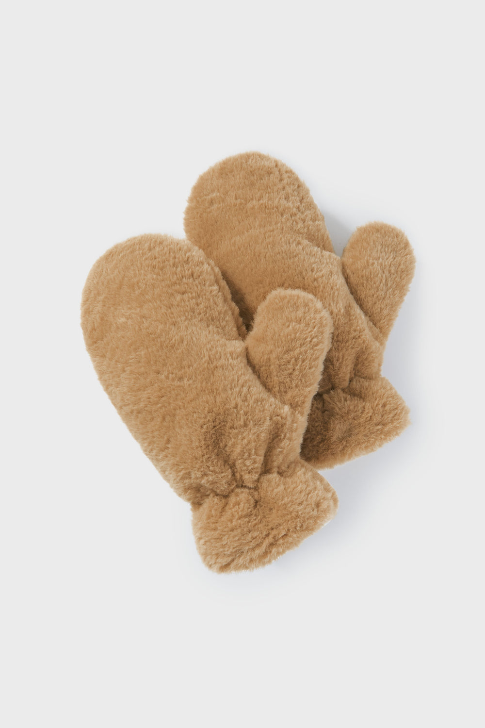 A cozy pair of brown, plush-lined mittens from Hat Attack—soft and warm for winter.