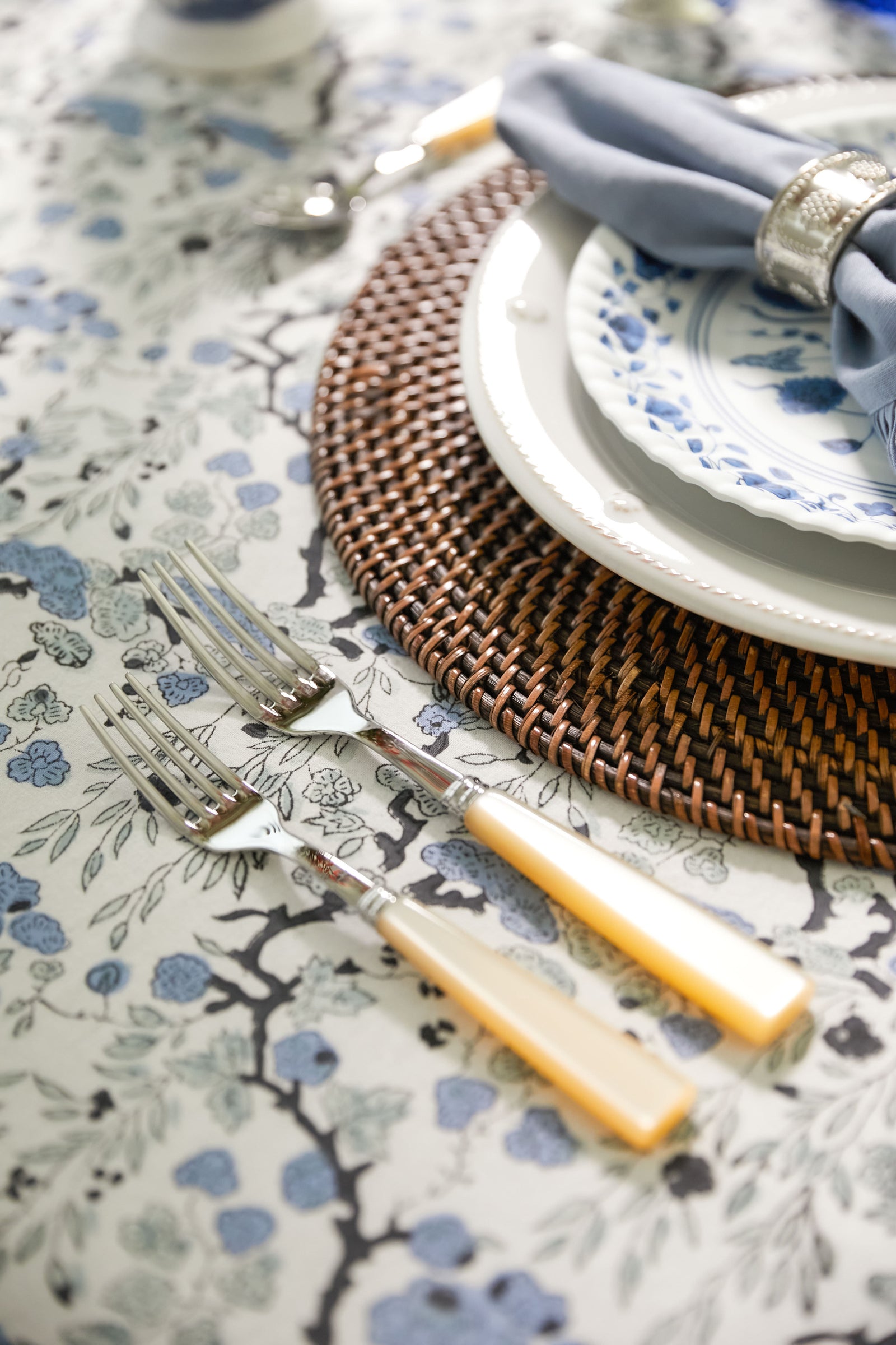 Brown Woven Rattan Placemats Set of 4