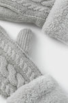 Light Grey Flurry Lined Mitten