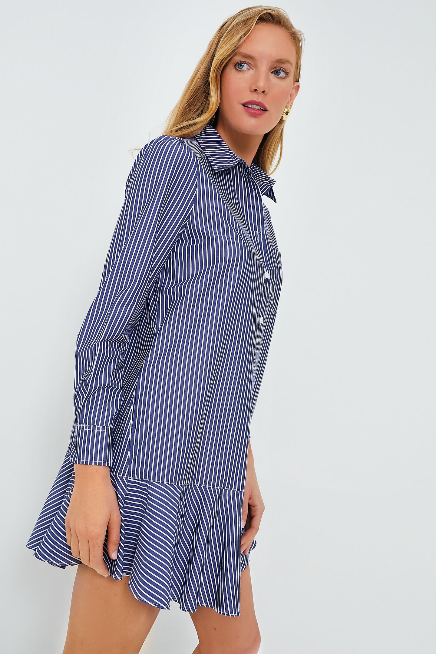 Indigo Stripe Callahan Shirt Dress