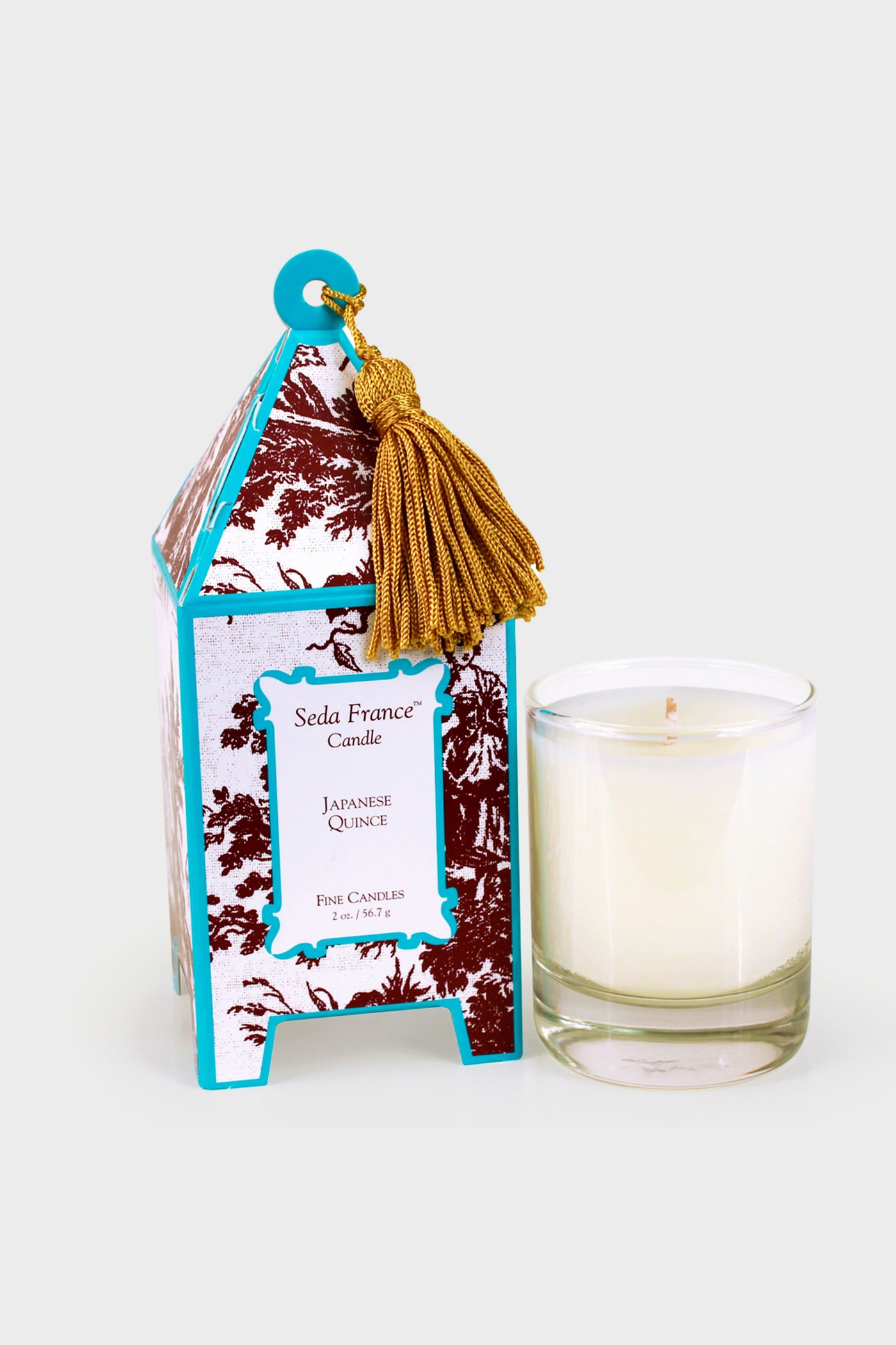 Japanese Quince Classic Toile Mini Pagoda Box Candle