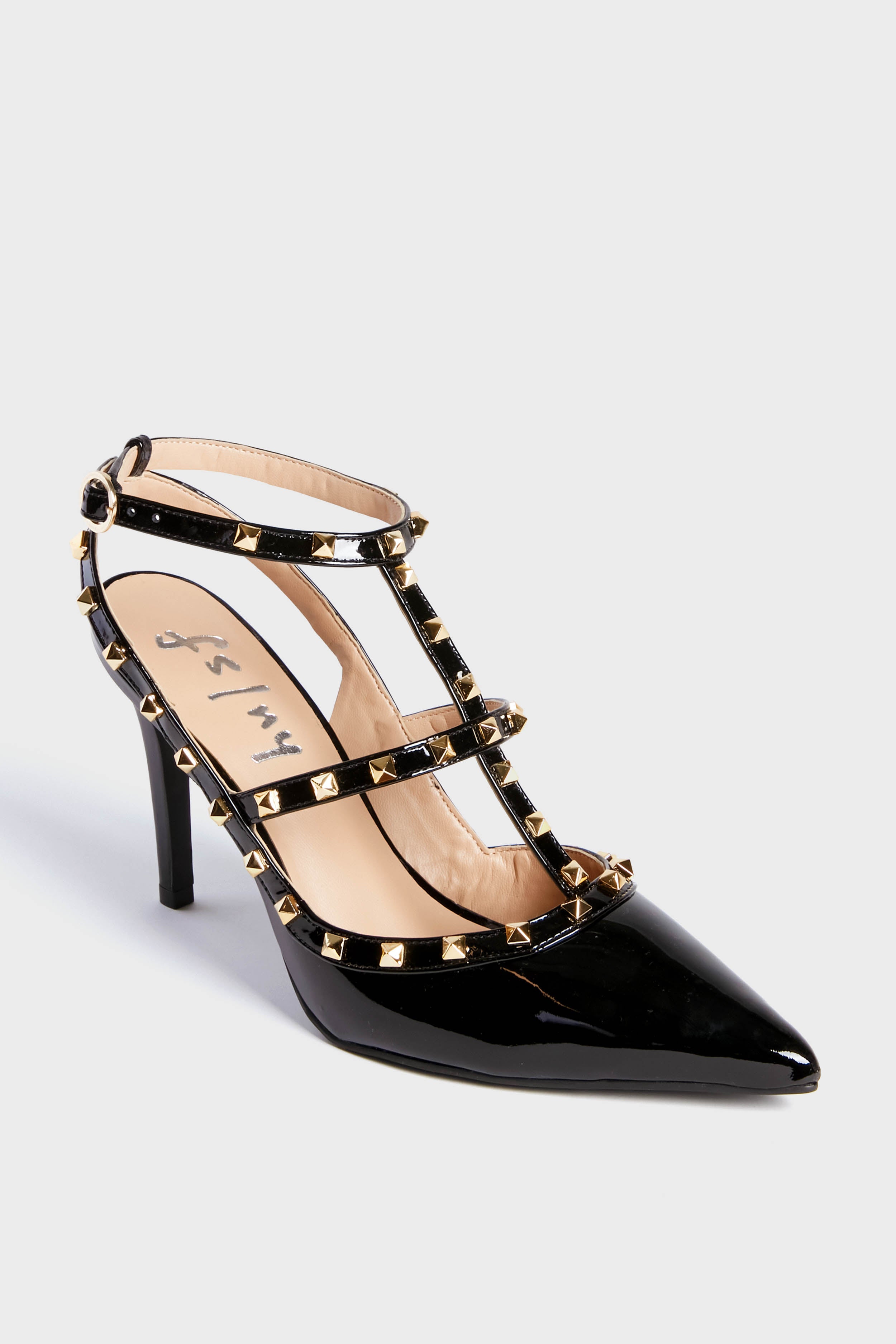 Saint Laurent Women's Tribute Studded Leather Stiletto Sandals In Black |  ModeSens