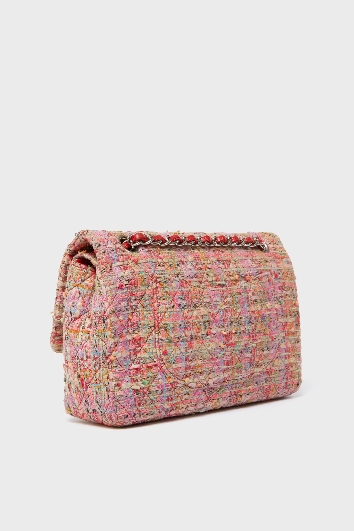 CHANEL Multicolor Tweed Medium Classic Bag