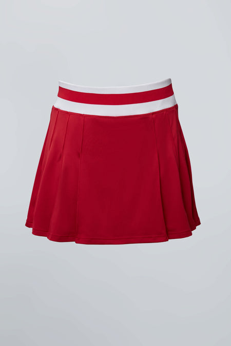 Retro Red 15 Inch Lydia Tennis Skirt