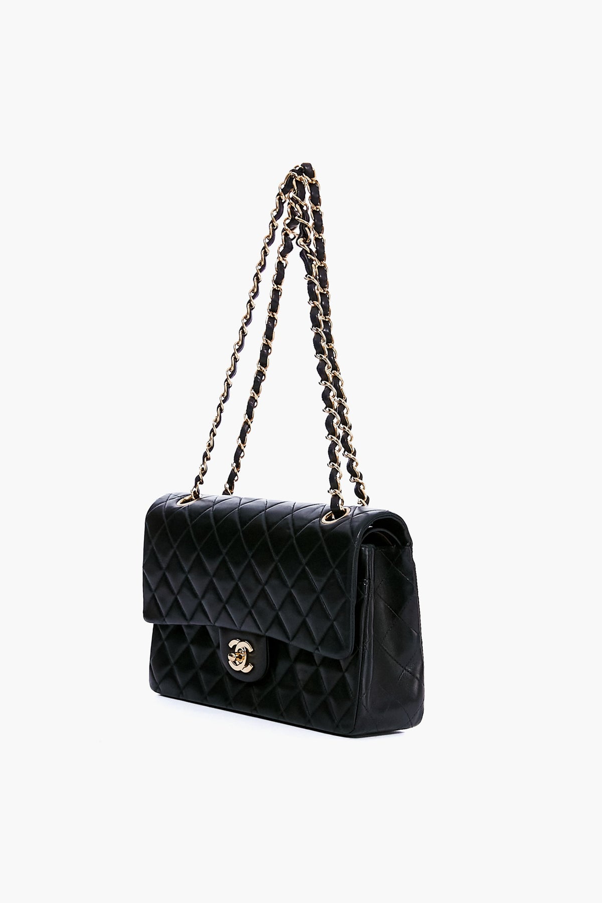 CHANEL Black Classic Matelasse 25 Shoulder Bag