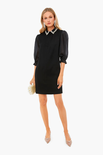 Kate Spade Poppy Embellished Black Mini Dress Size 8