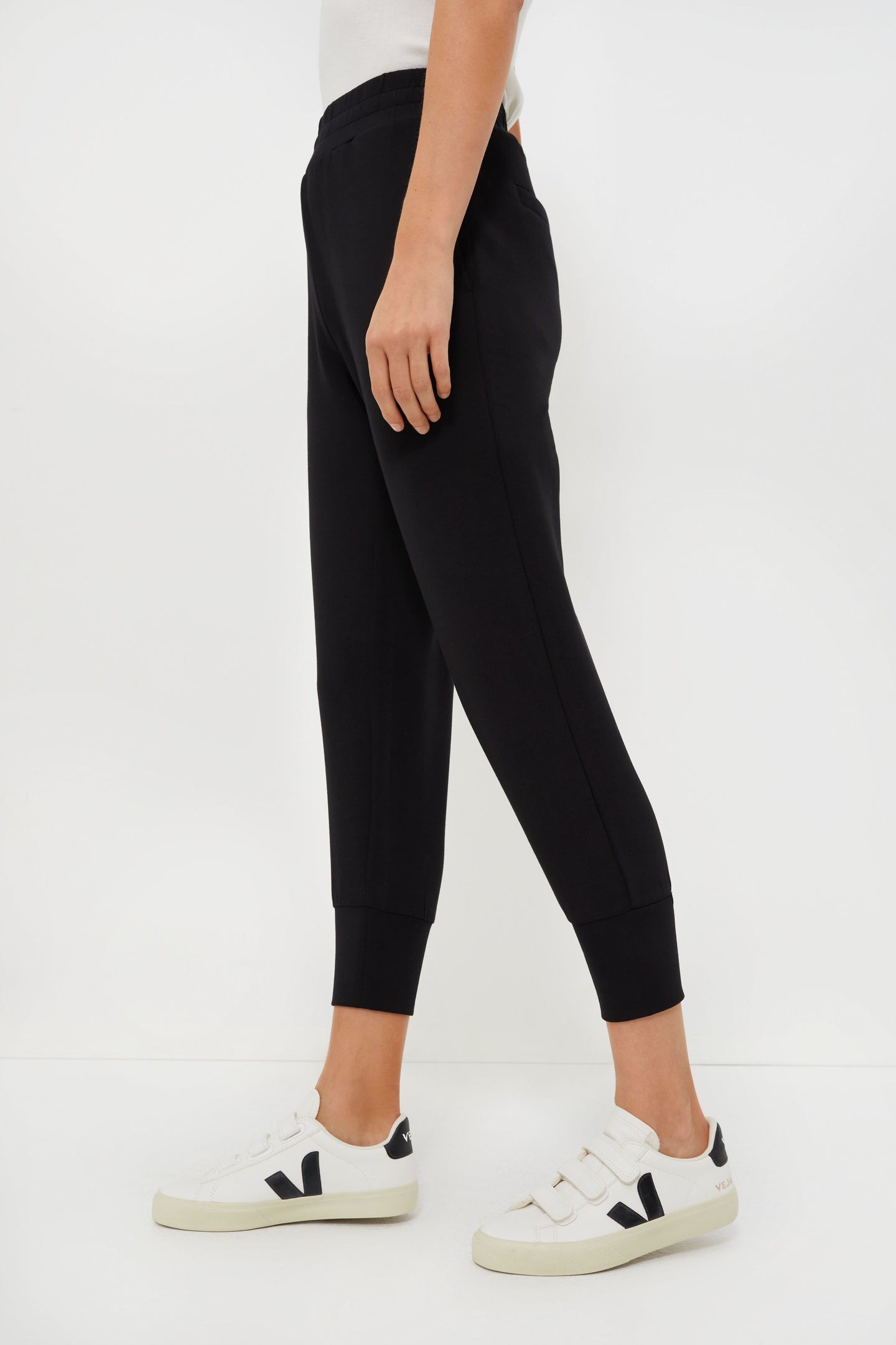 Varley Women's The Rolled Cuff Pant 25" - Mid-Weight Stretch Jersey Pants