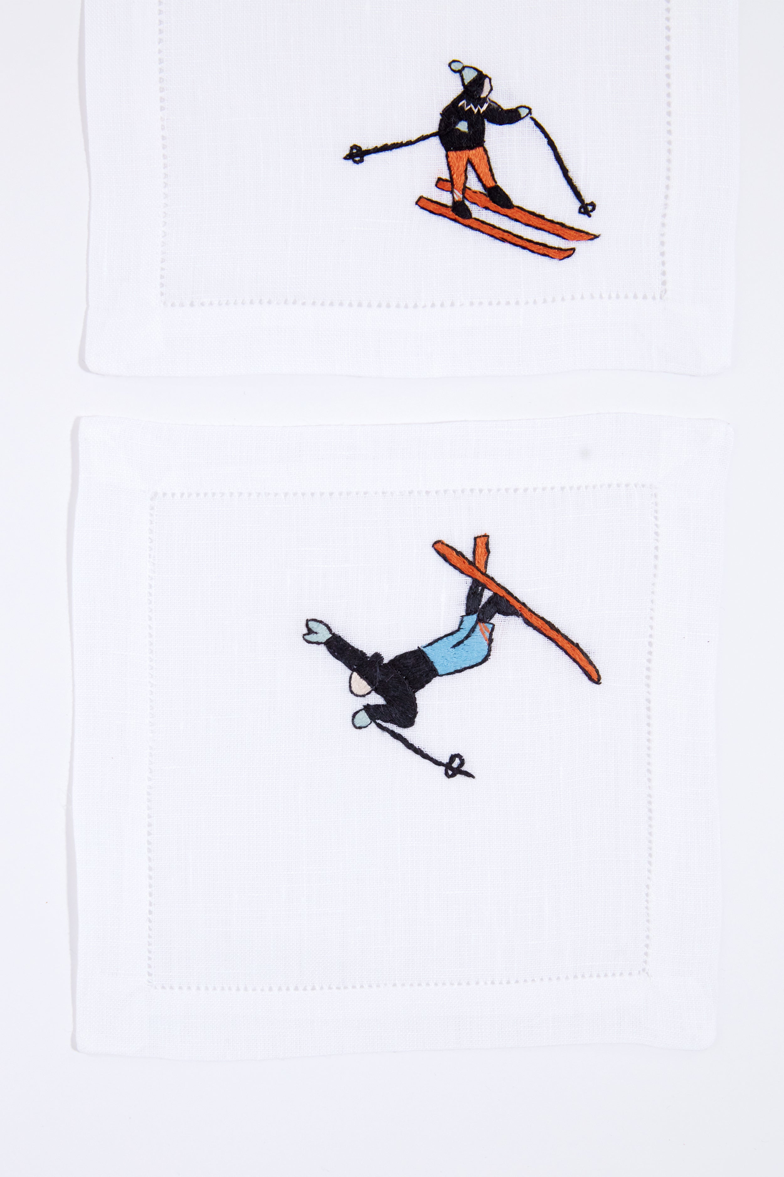 Skiers Cocktail Napkins Set of 4