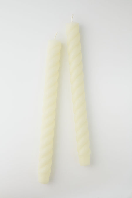 Cream Rope Tapers Pair