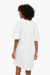 White Finley Flutter Sleeve Dress