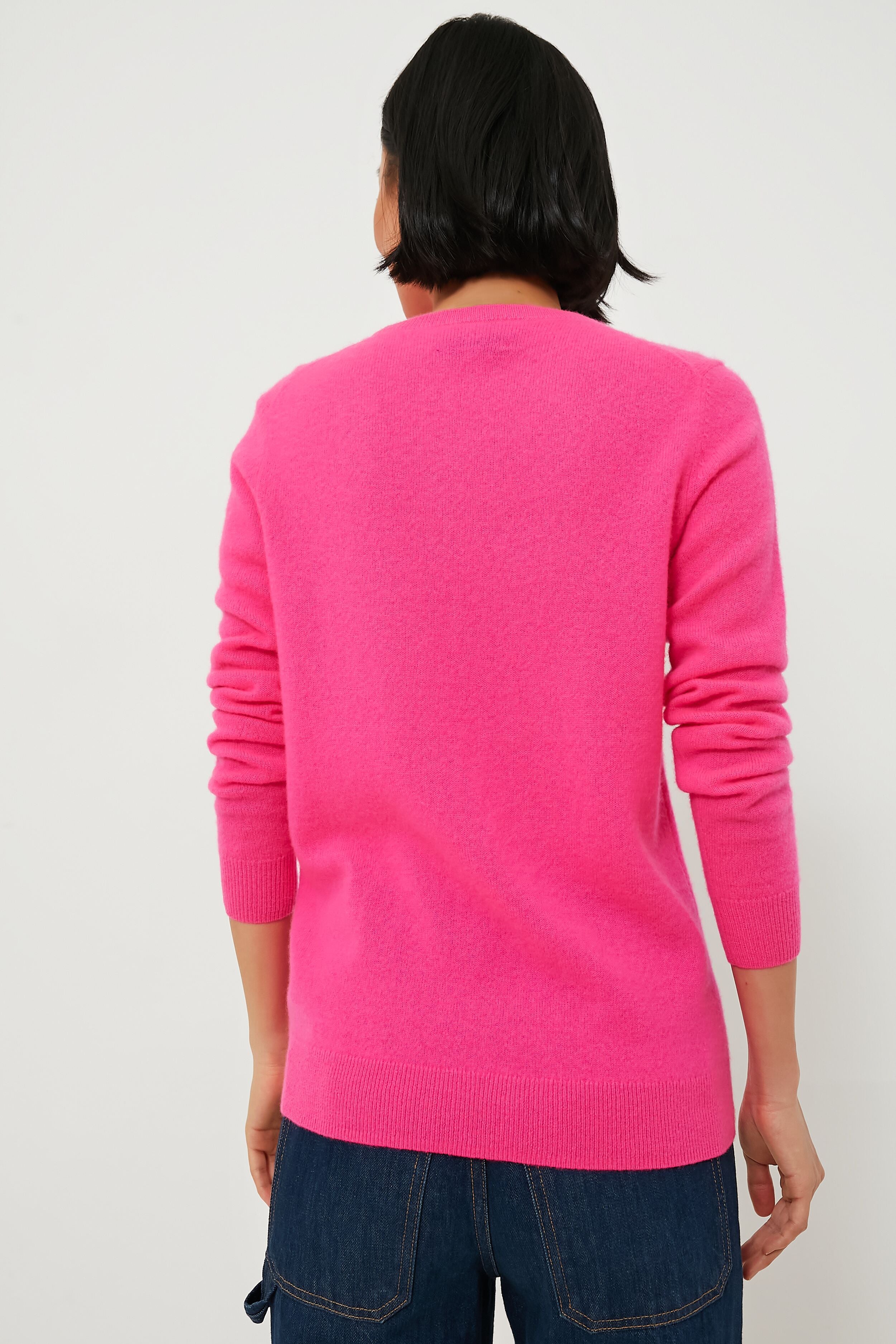 Hot pink cashmere sweater cheapest small