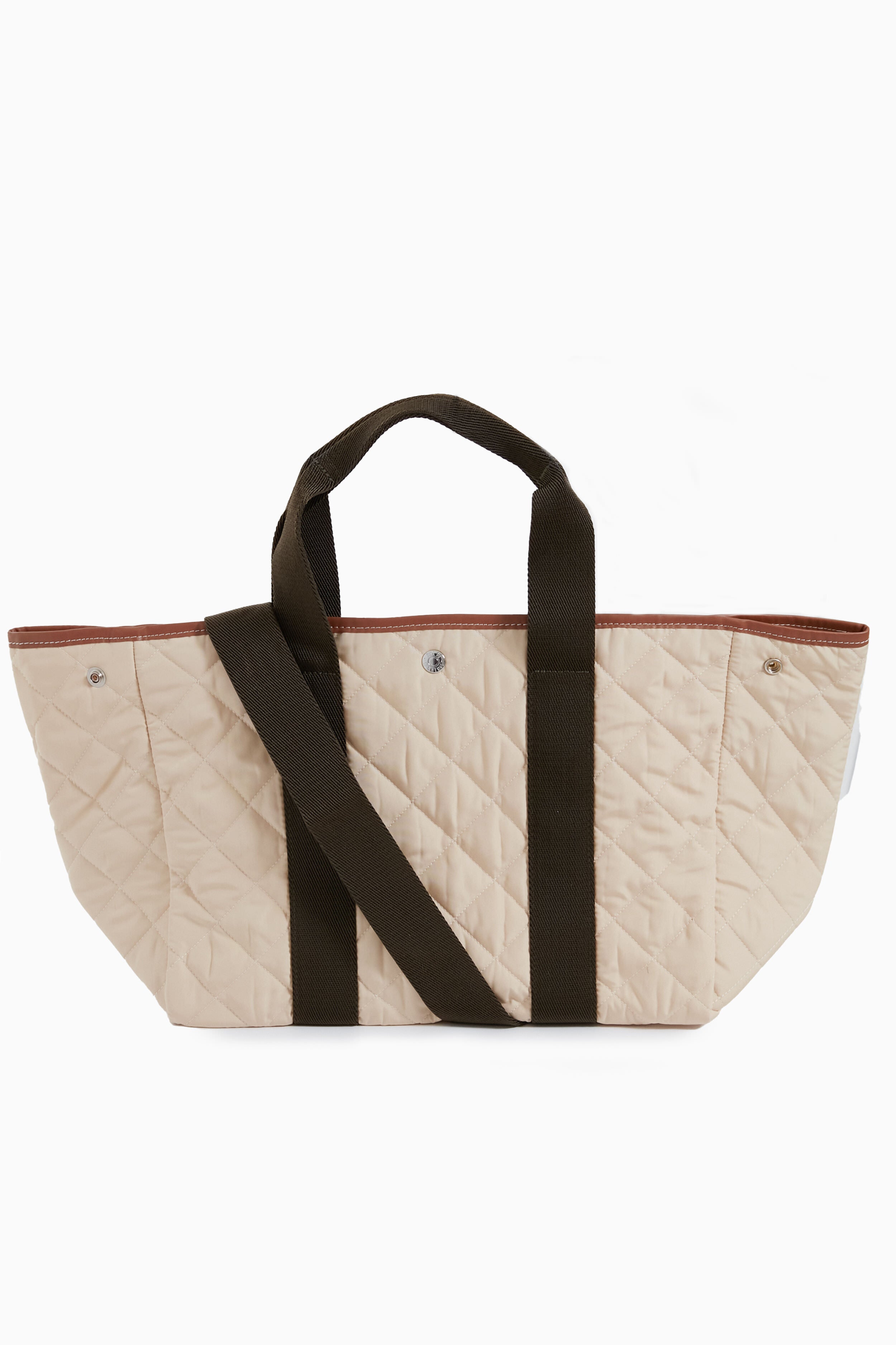 Beige Traversee M Quilted Tote Rue de Verneuil
