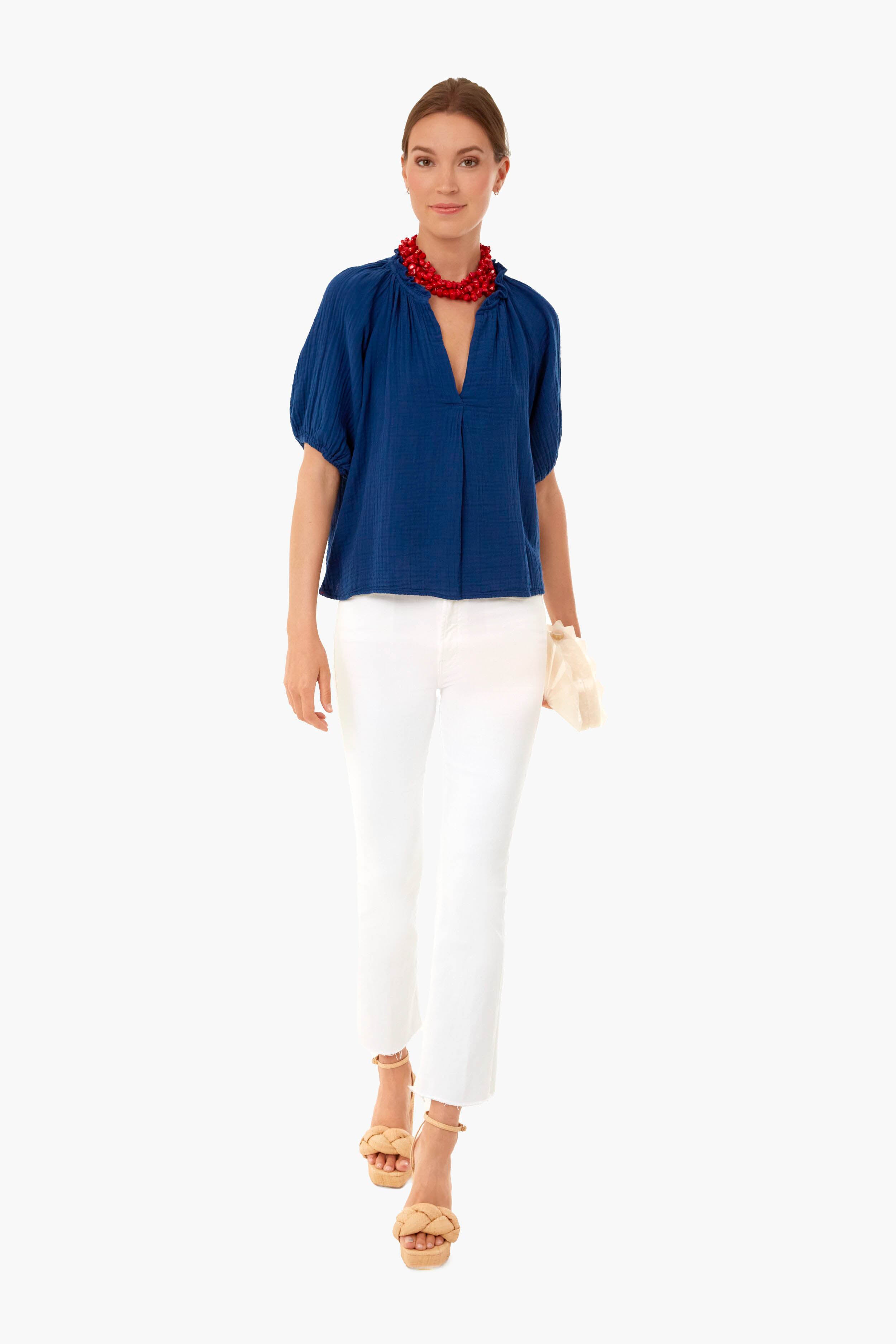 Tiara Blue Jules Top