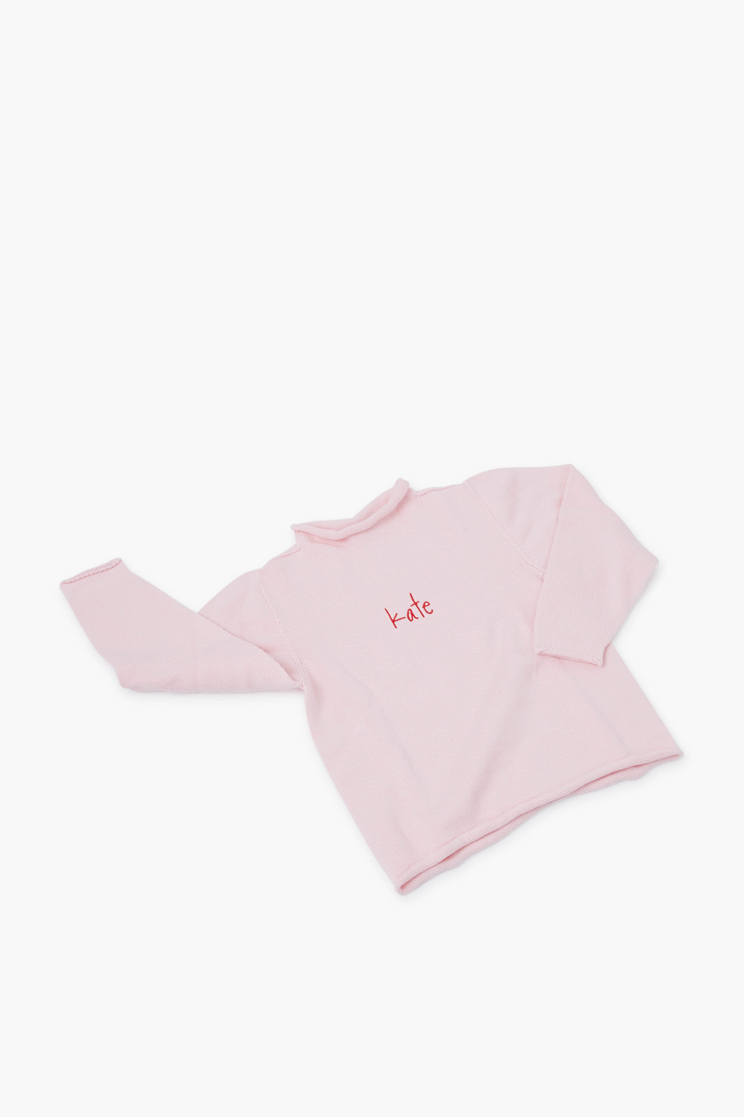 Pink Roll Neck Sweater