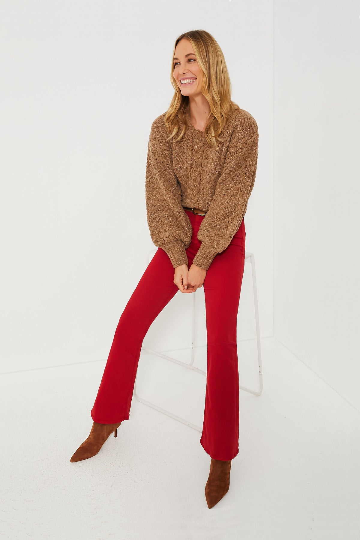 Haute Red High Waisted Weekender Skimp