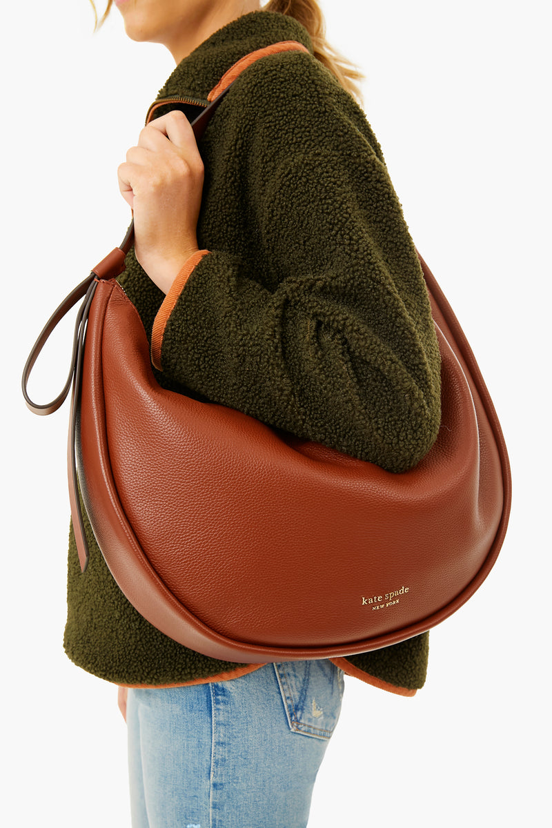 Deep Umber Smile Large Shoulder Bag