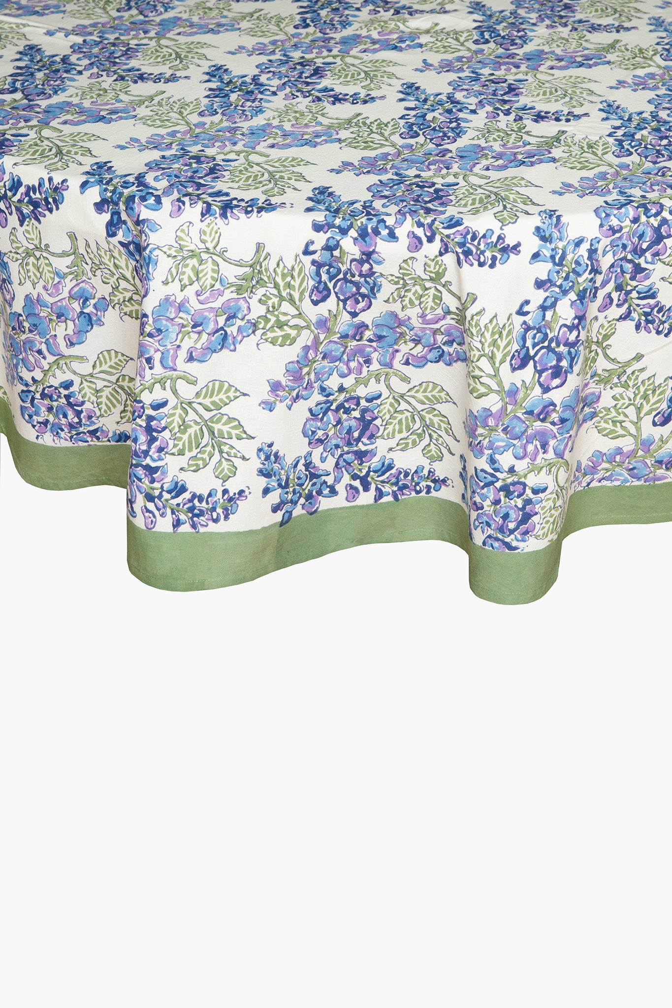 Wisteria Green and Blue French Tablecloth