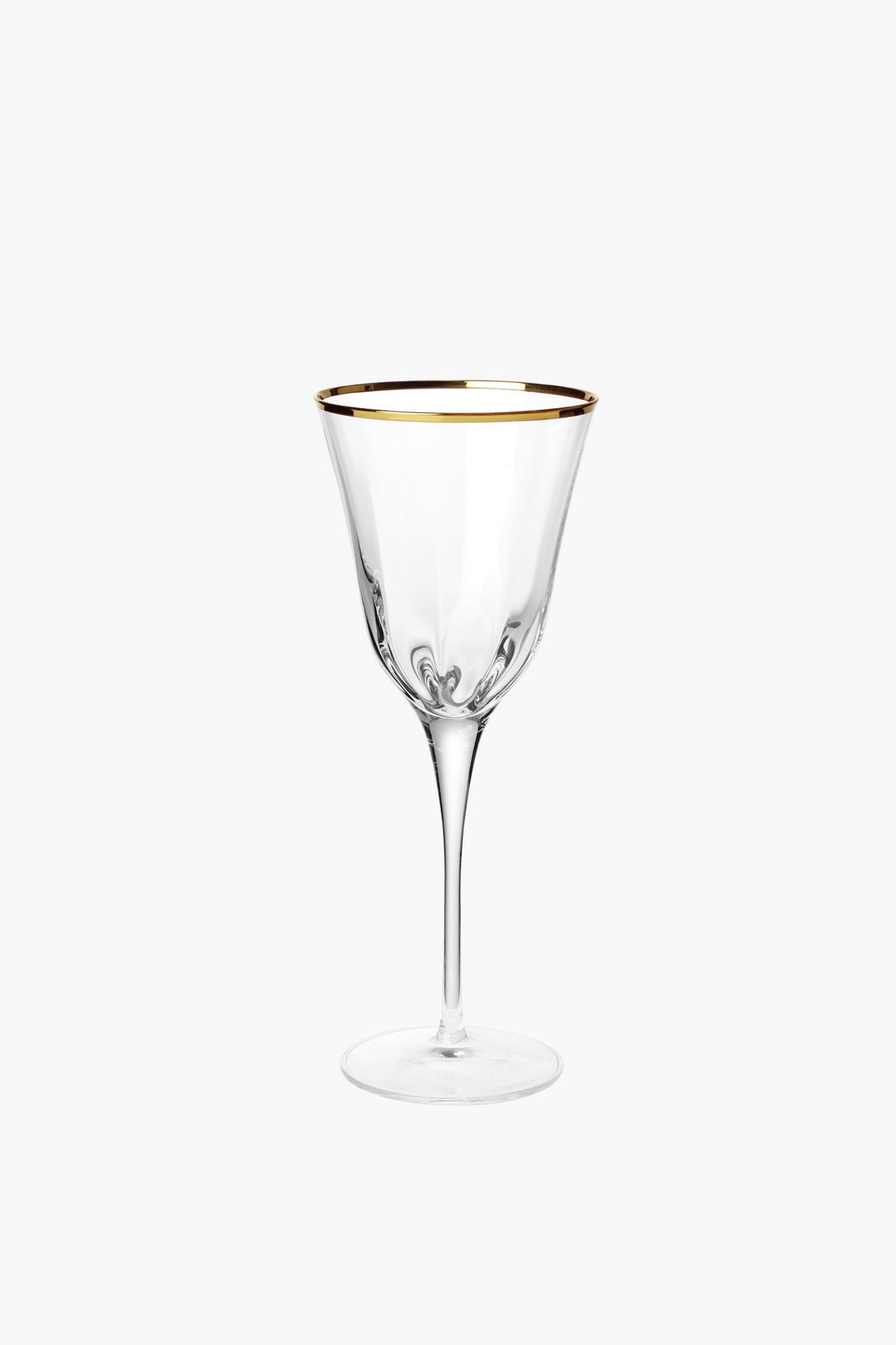 Vietri Optical Gold wine glass, set of 4 - Terrestra