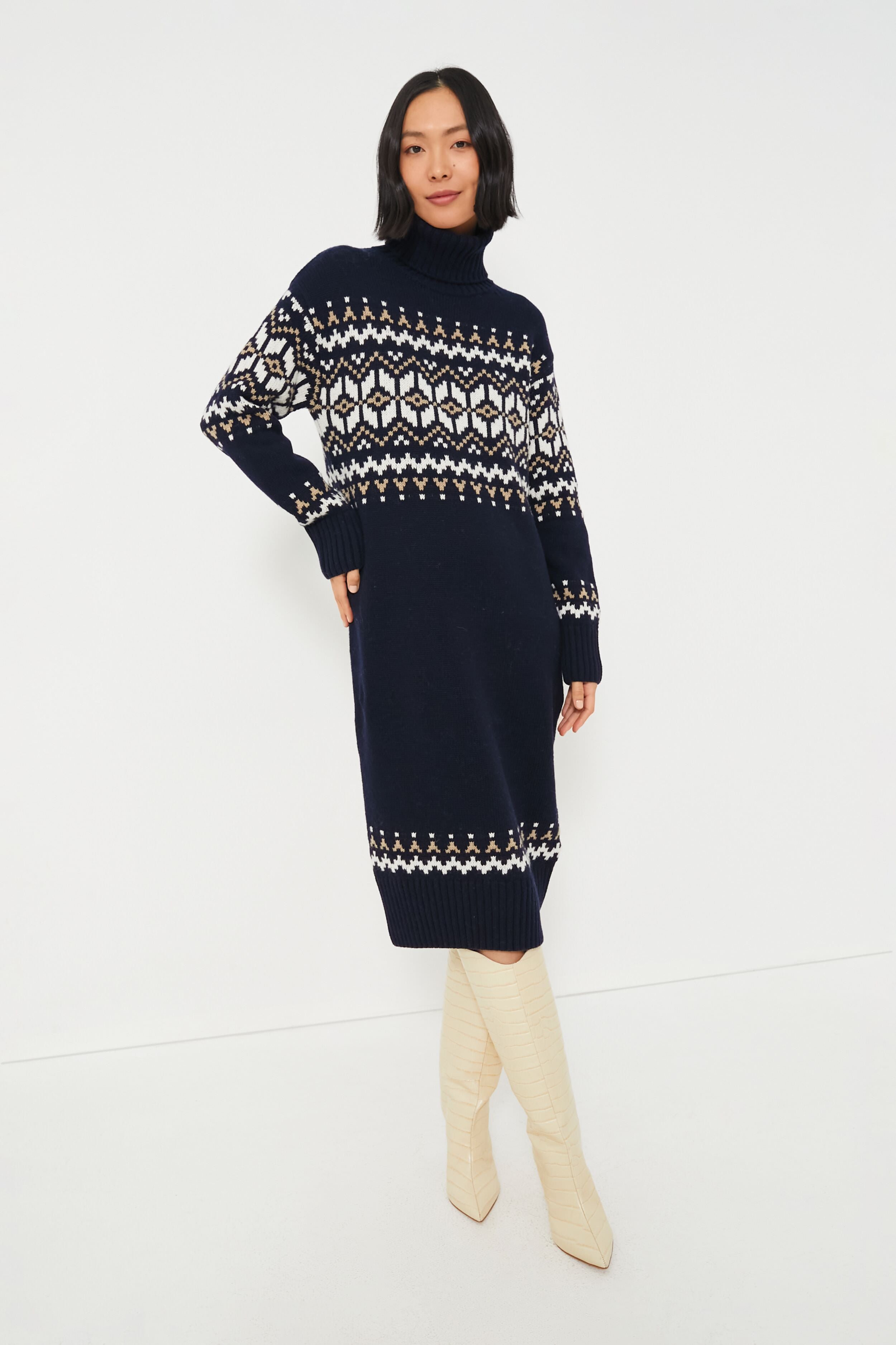 Navy Patrisse Knit Dress