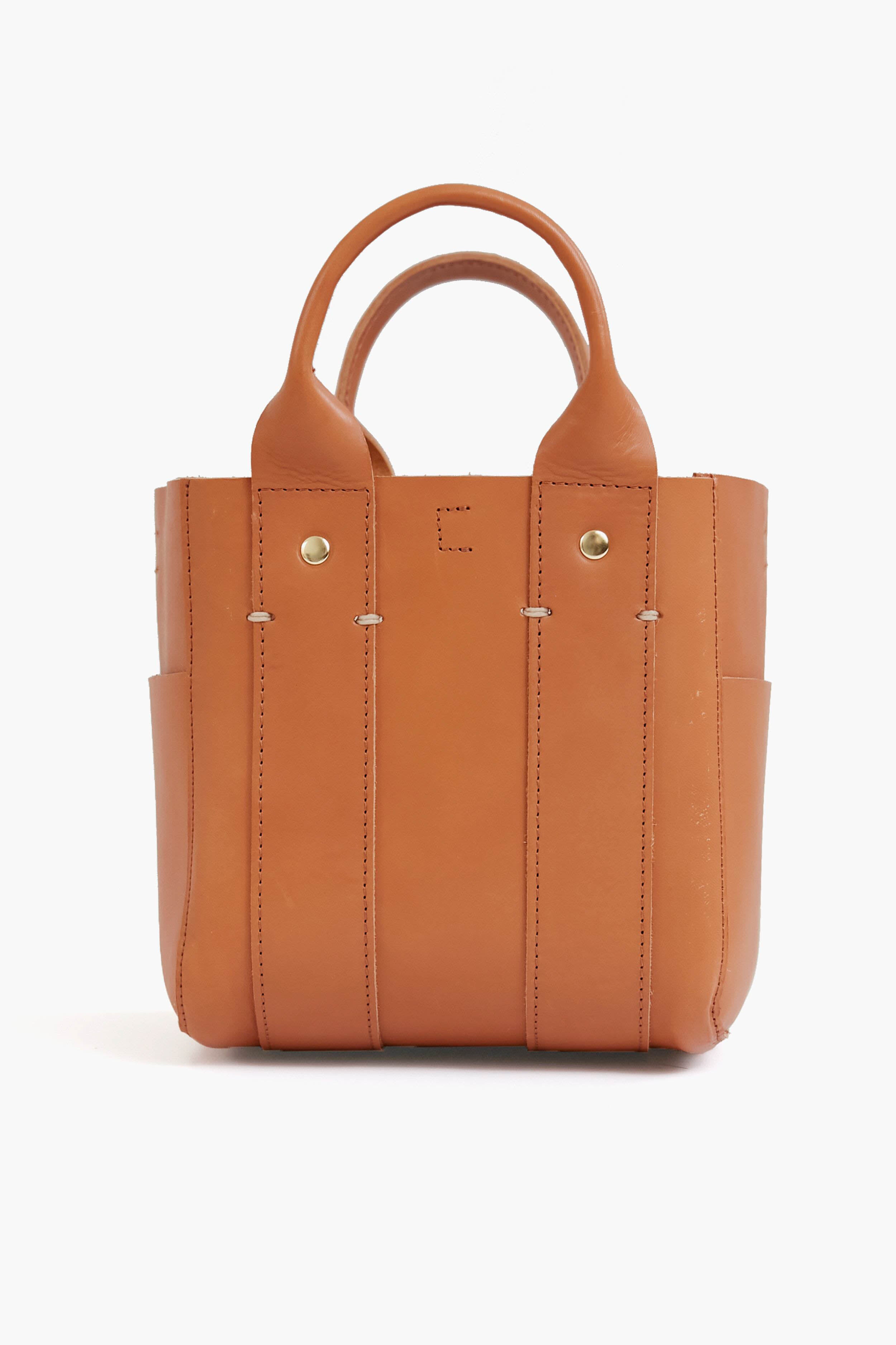 Clare V. Le Petit Box Tote in Chocolate Suede