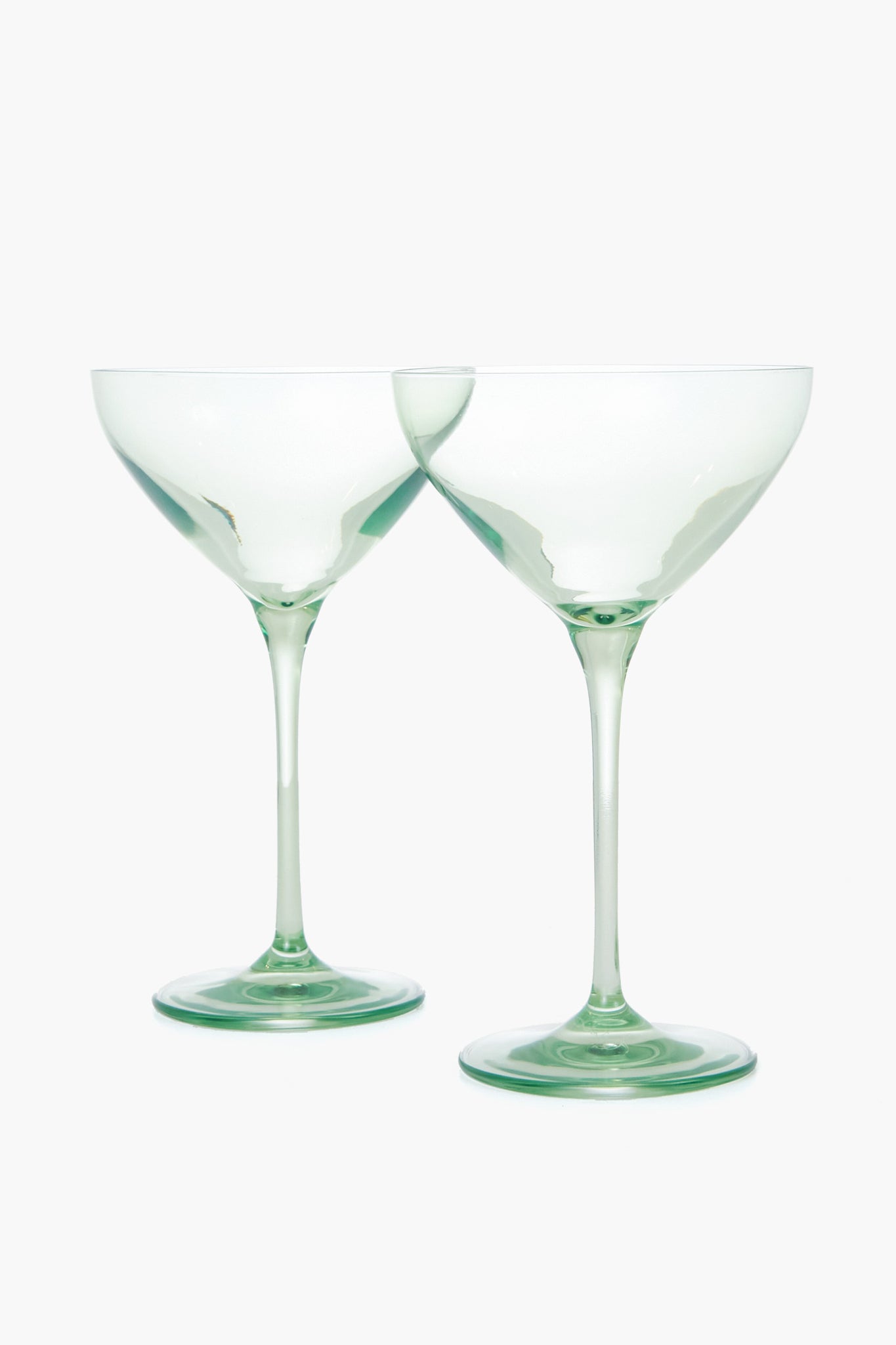 Mint Green Martini Glasses Set of 2