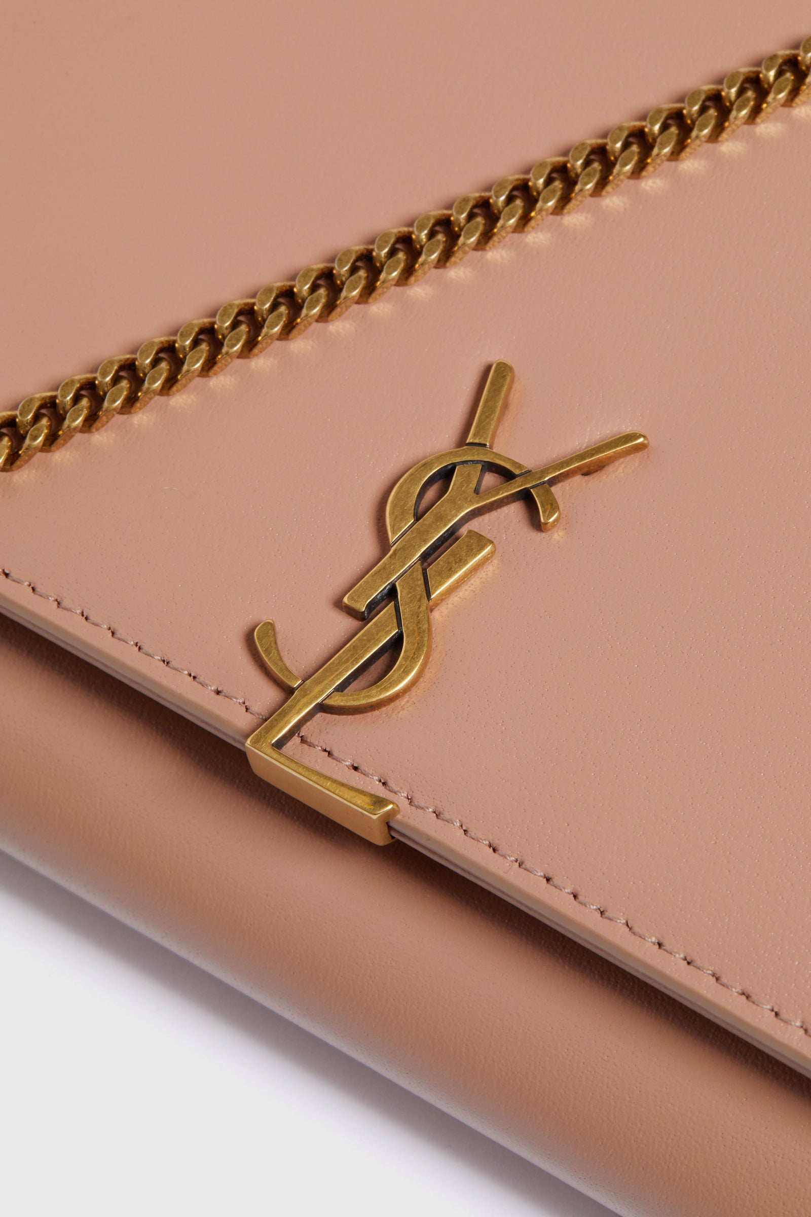 Saint Laurent Vintage Peach Wallet On Chain