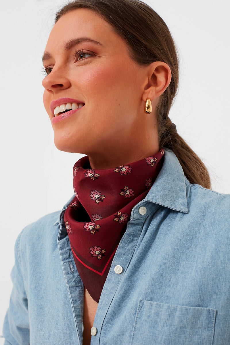 Mulberry Half Drop Silk Scarf