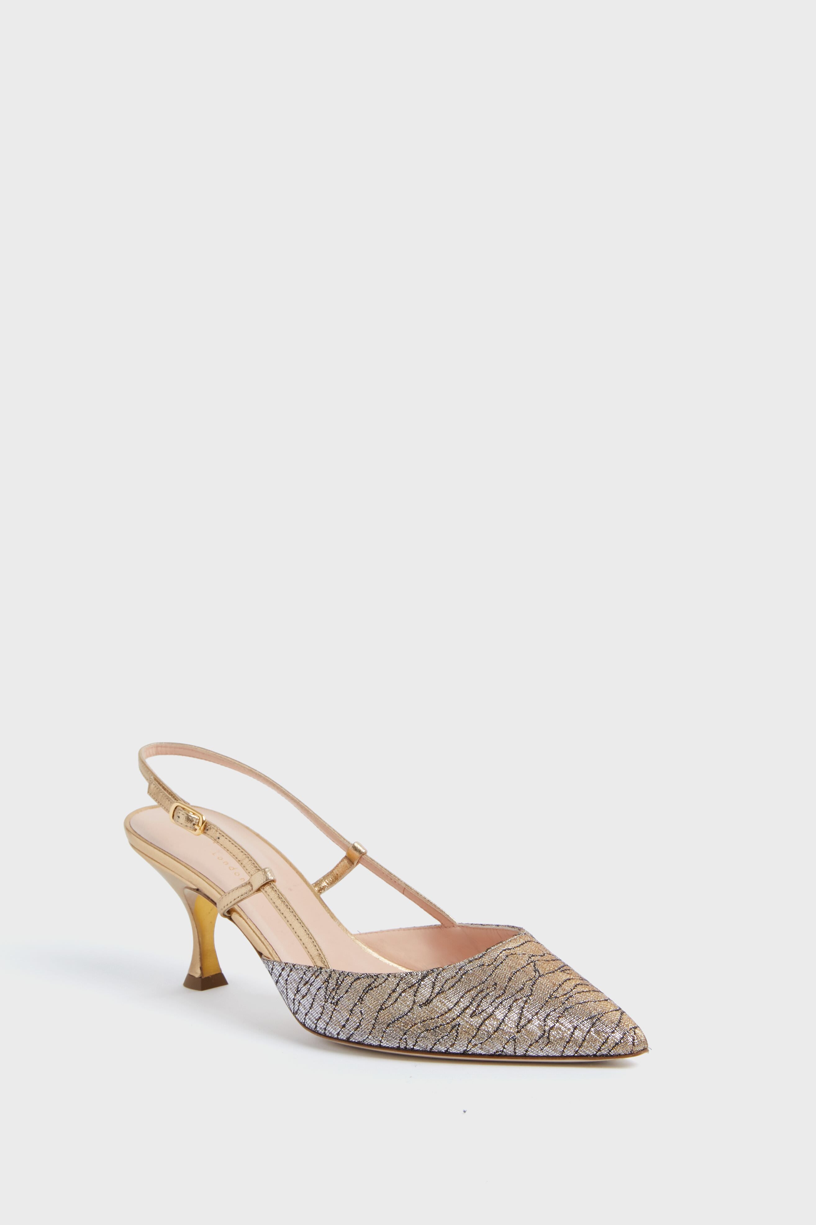 Multi Gold Ocean Lurex Jocelyn Heels Rupert Sanderson