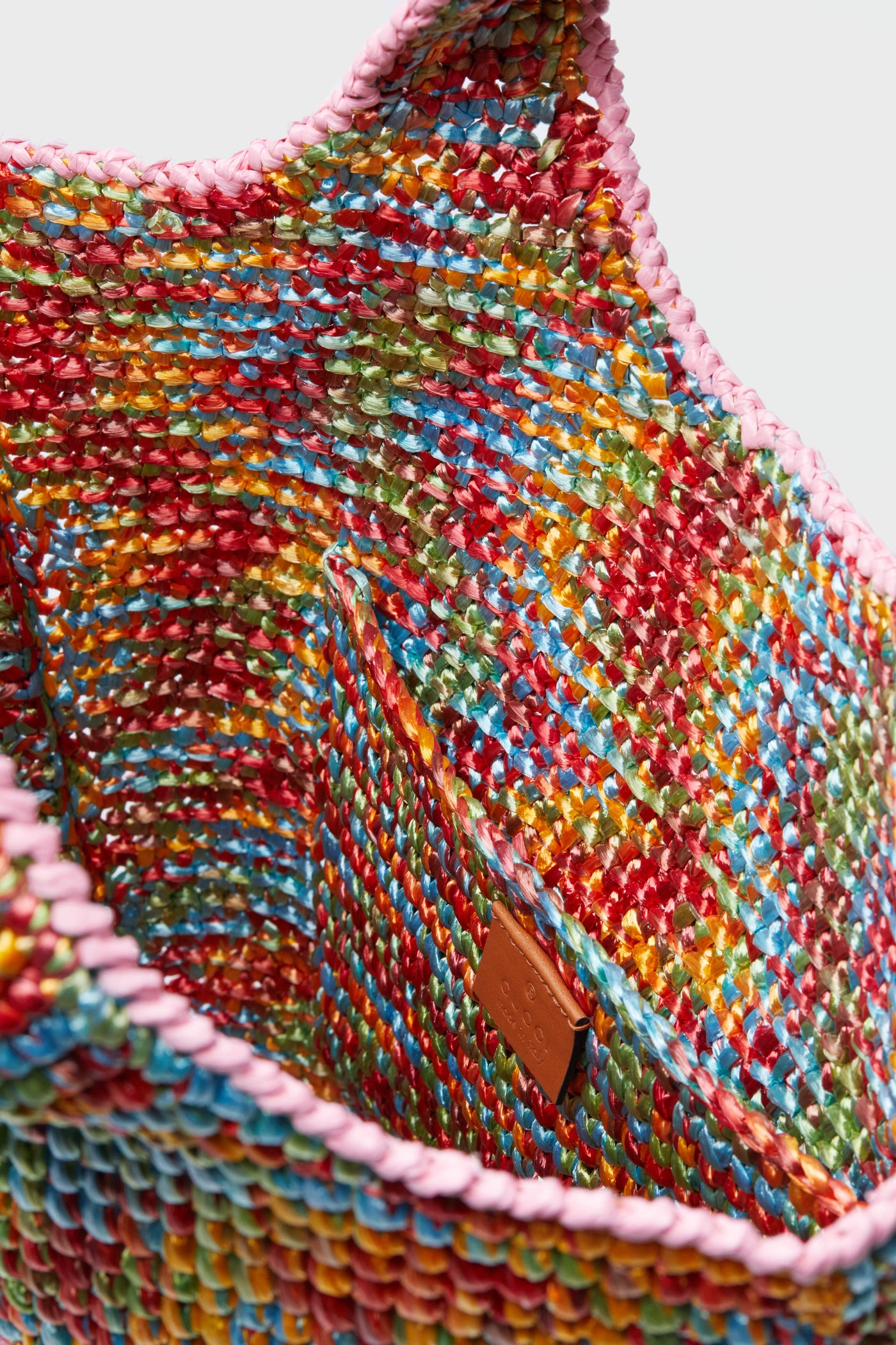 Gucci Multicolor Raffia Effect Bag