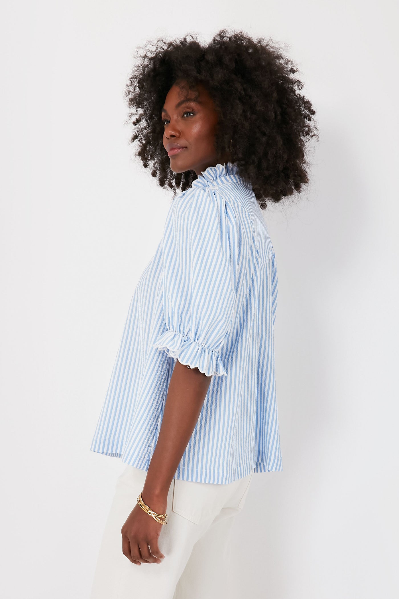 Blue Stripe Selena Blouse