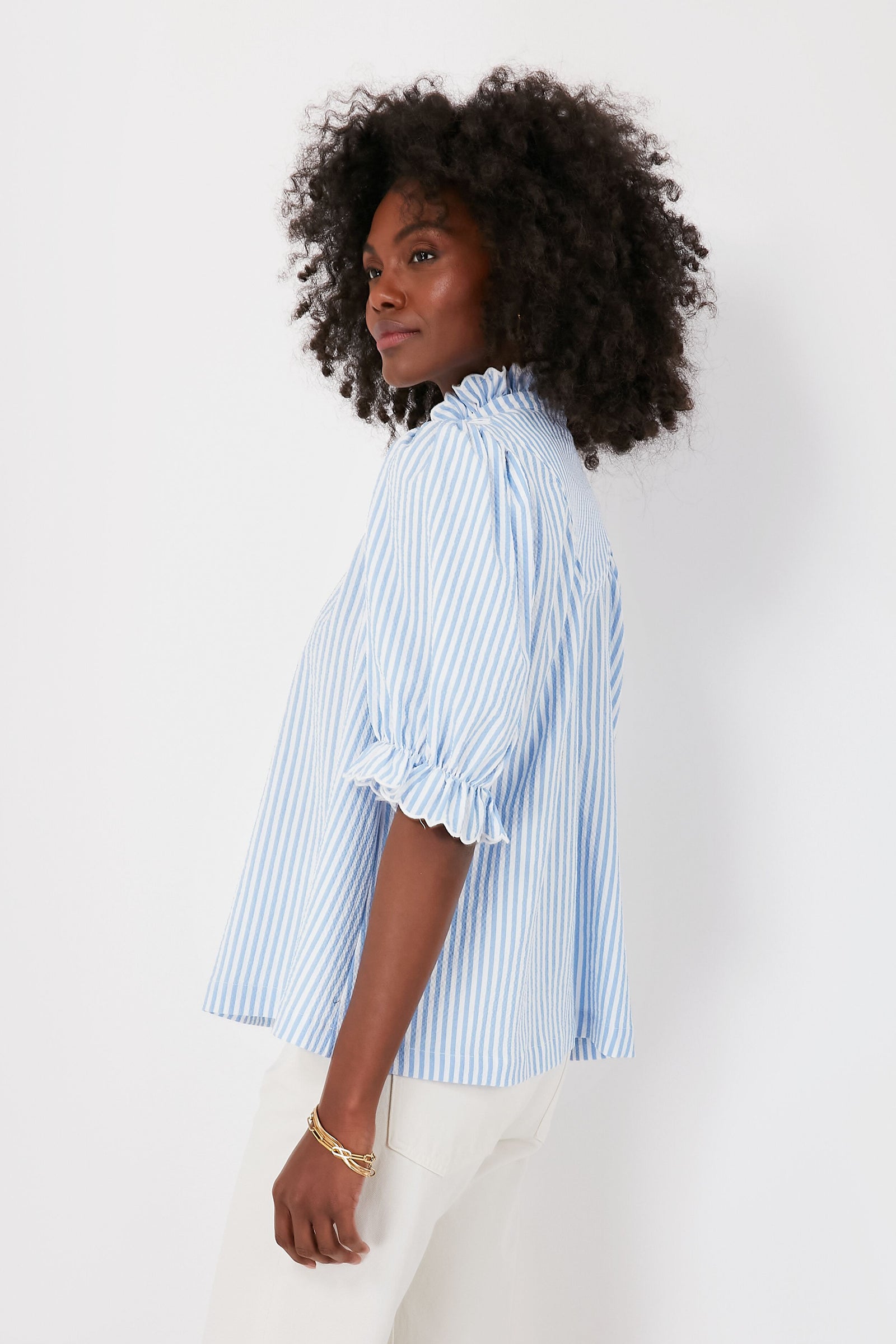 Blue Stripe Selena Blouse