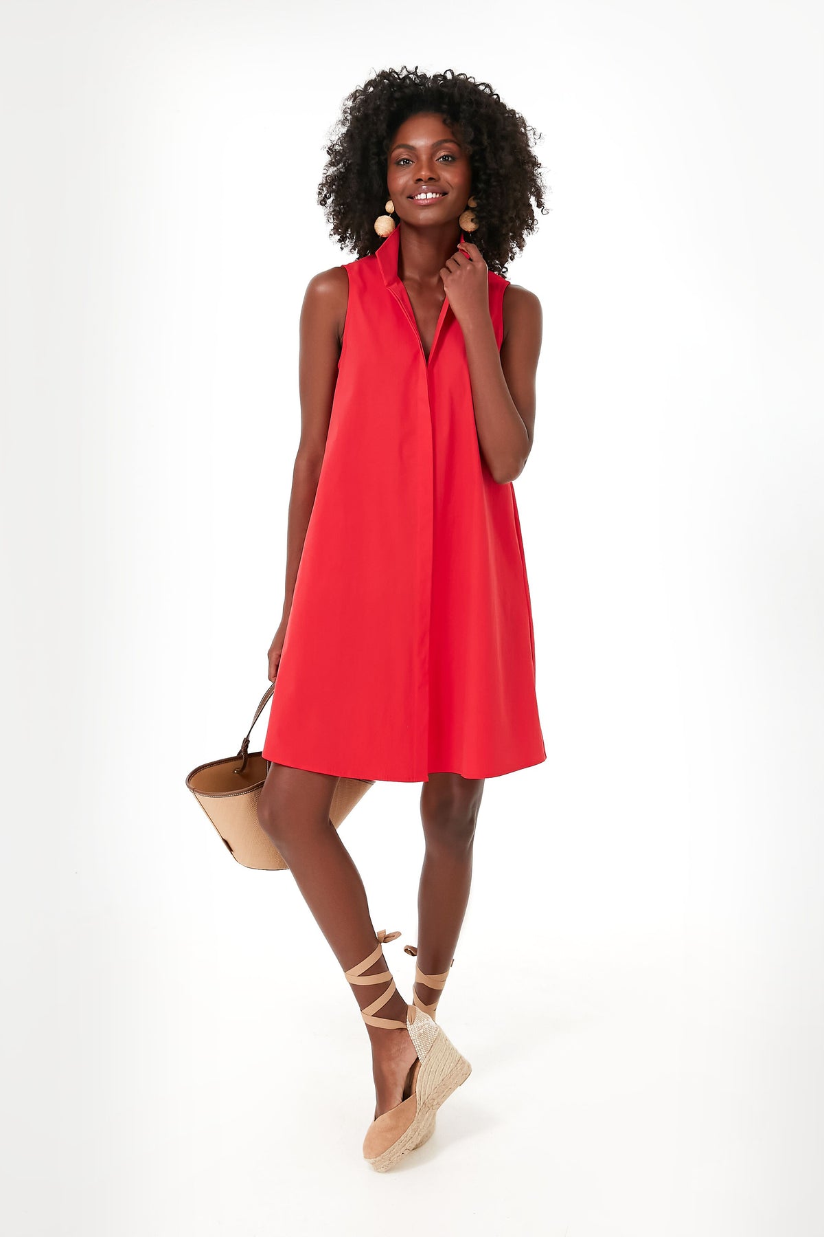 red t shirt dress Poppy Red Sleeveless Charlie Dress