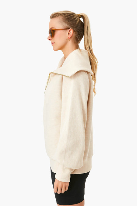 Oatmeal Marl Vine Half Zip