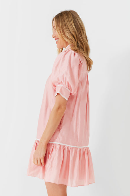 Pink Puff Sleeve Beatrix Dress