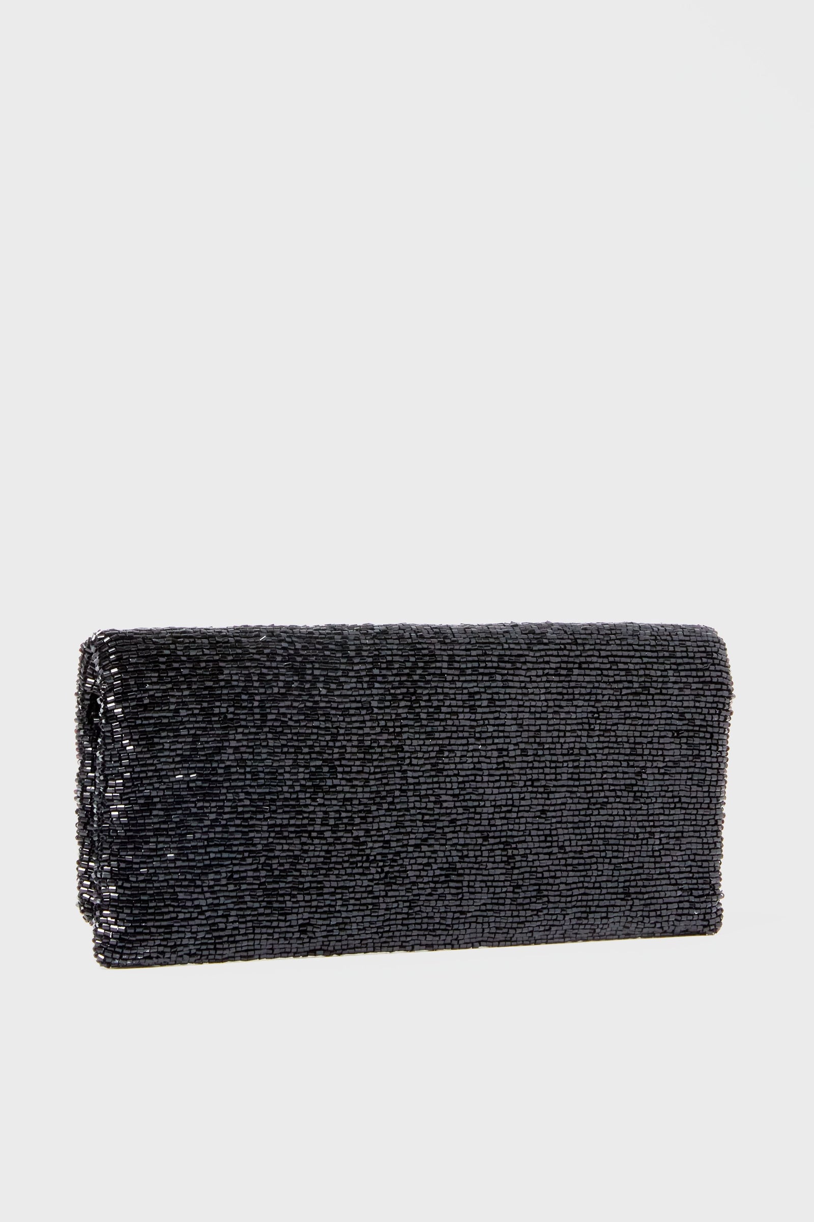 Black Beaded Clutch