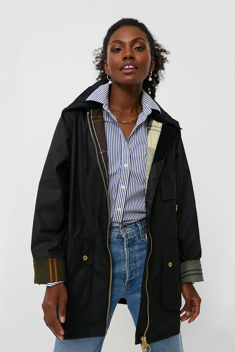 Black Highclere Wax Jacket Barbour - Main Image