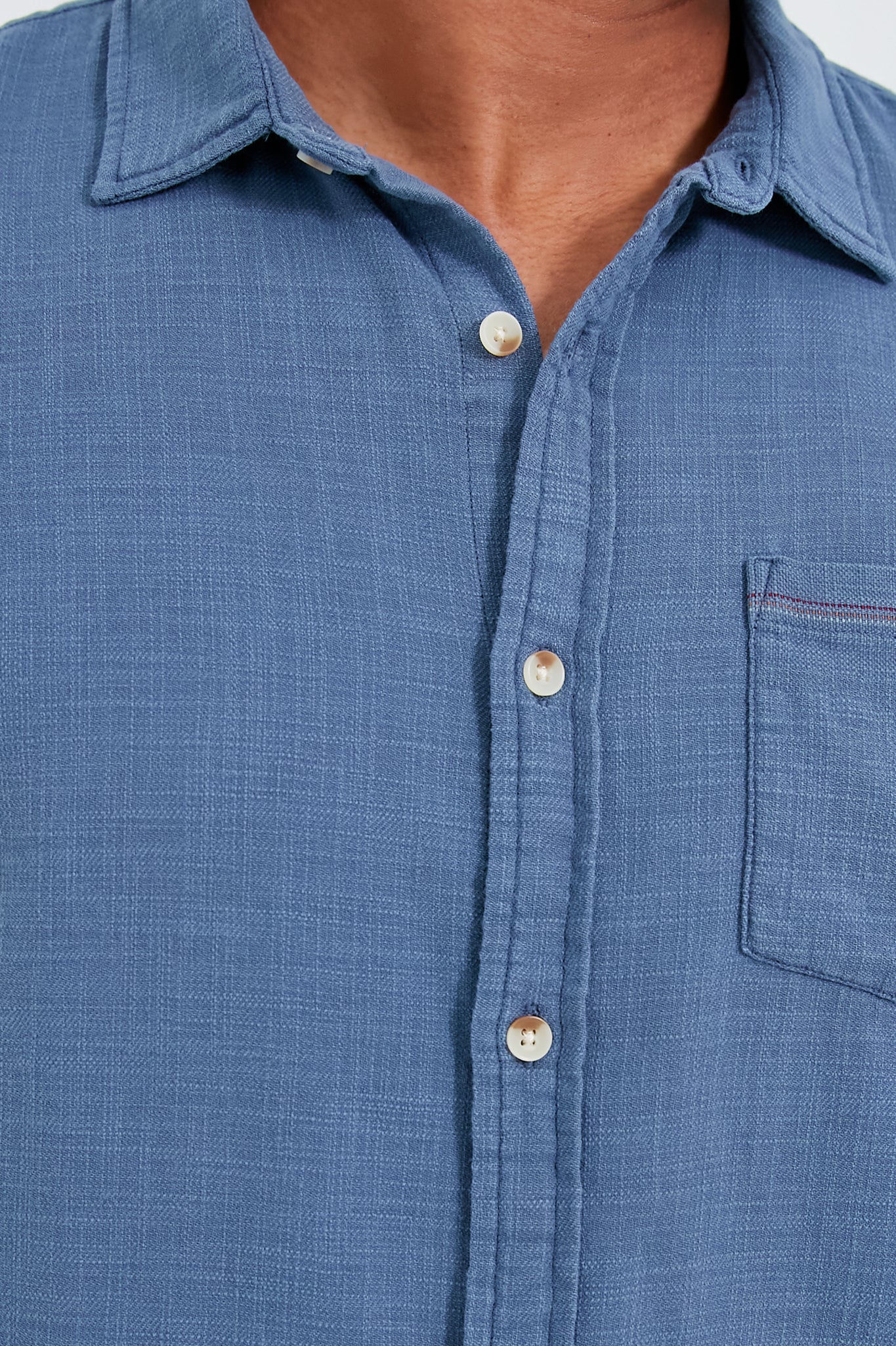 Vintage Indigo Short Sleeve Stretch Selvage Shirt