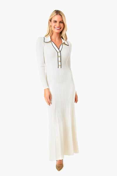 Antonia Knit Dress in Velevty White – SJ COLLECTION