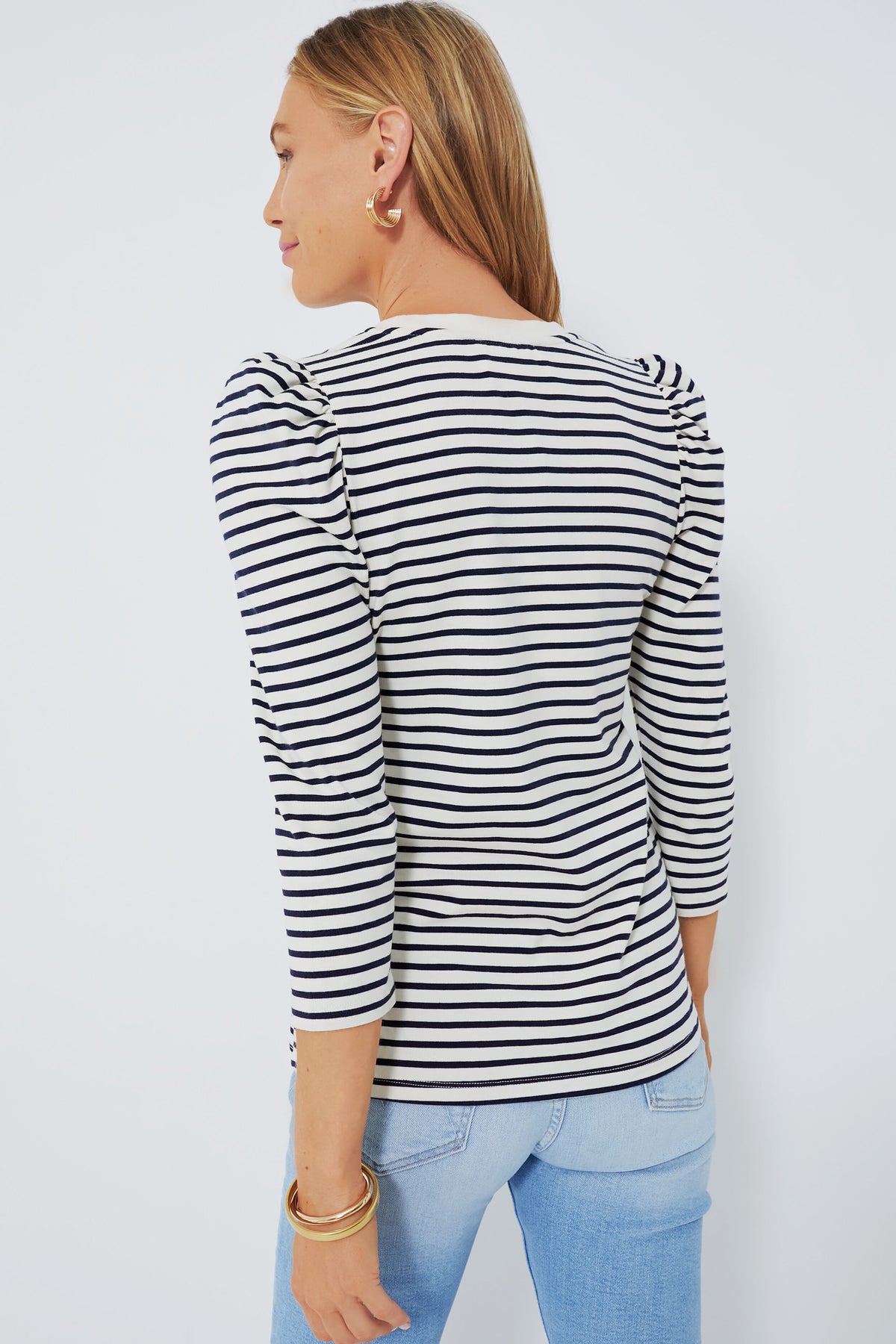 Vesty Navy Striped Vesty Long Sleeve Crewneck | Pomander Place
