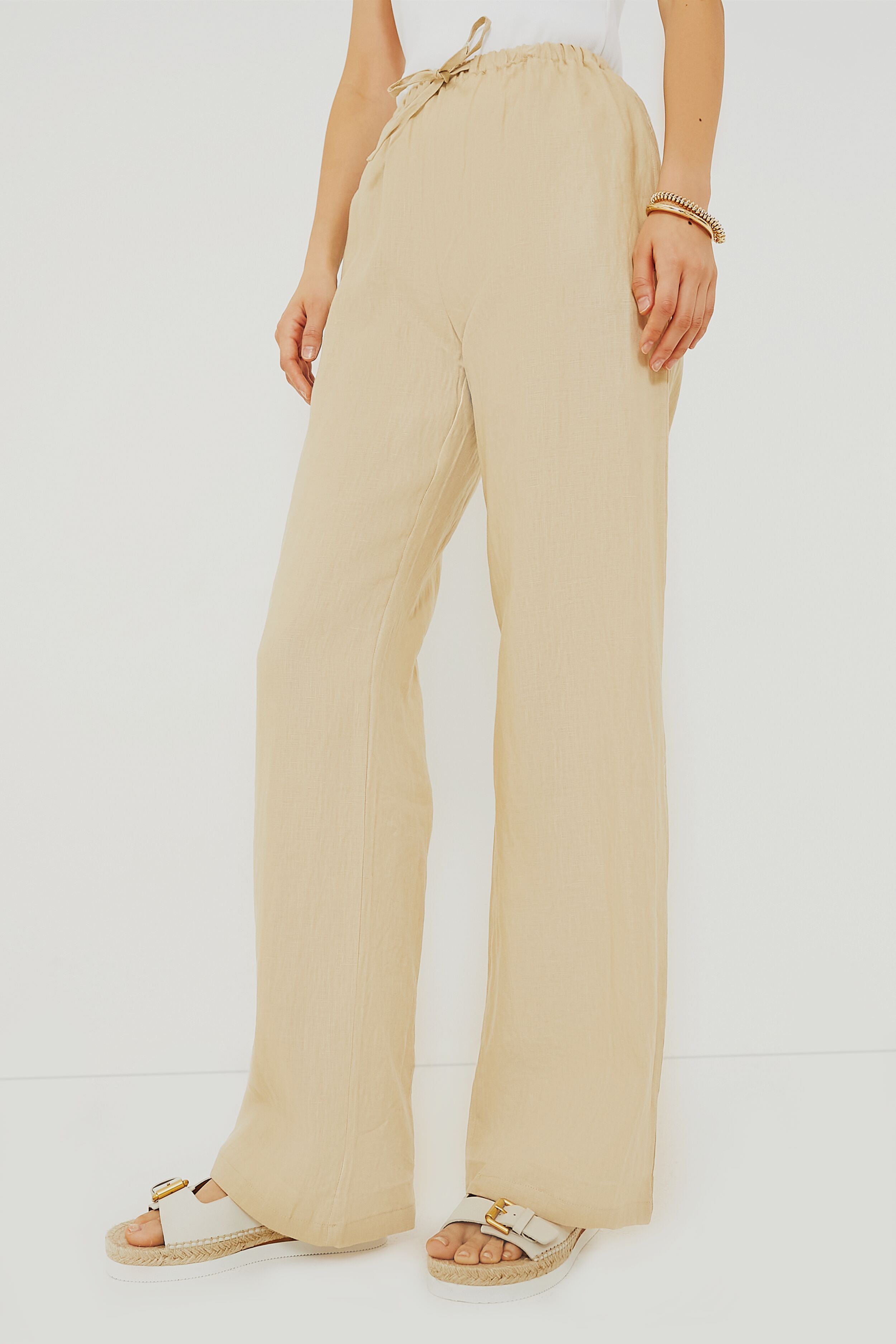 Drawstring Linen Pants - Five Plus One