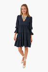 Navy Crepe Kenzo Mini Dress
