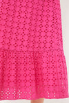 Pink Eyelet Midi Tryall Dress