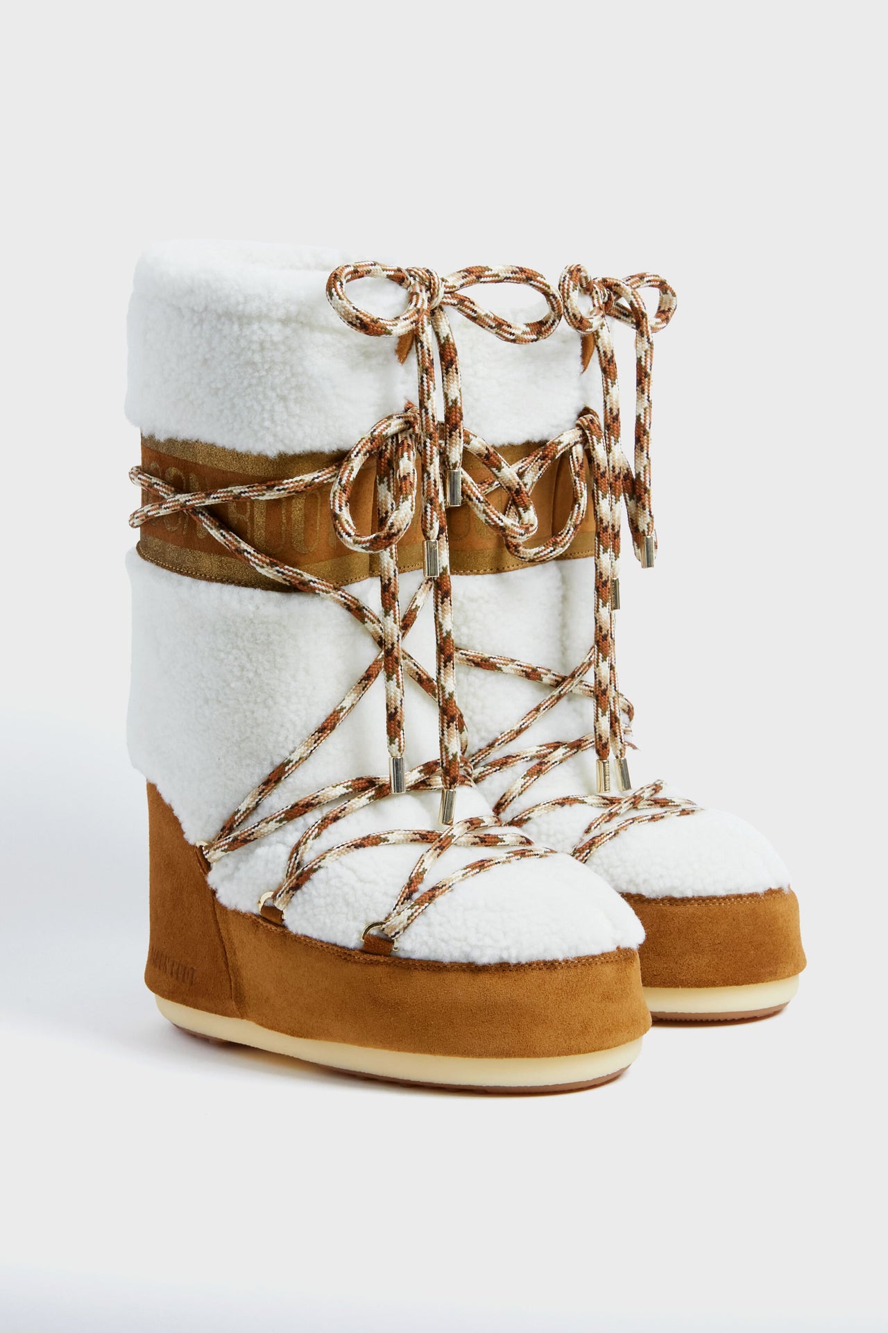 MOON BOOT Whisky Off White Icon Sherling Boots