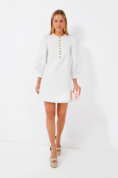 White Jacquard Samantha Mini Dress