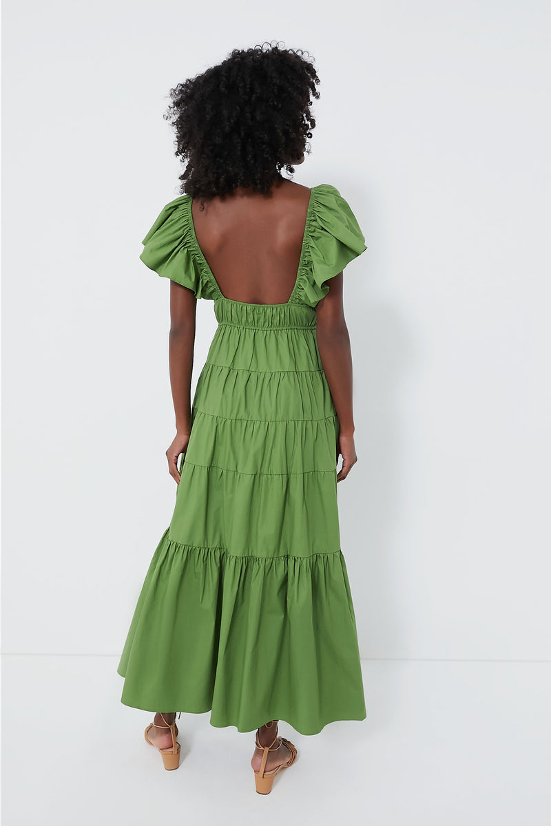 Olive V-Neck Maxi Dress