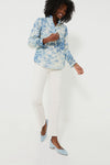 Misty Blue Toile Teagan Popover