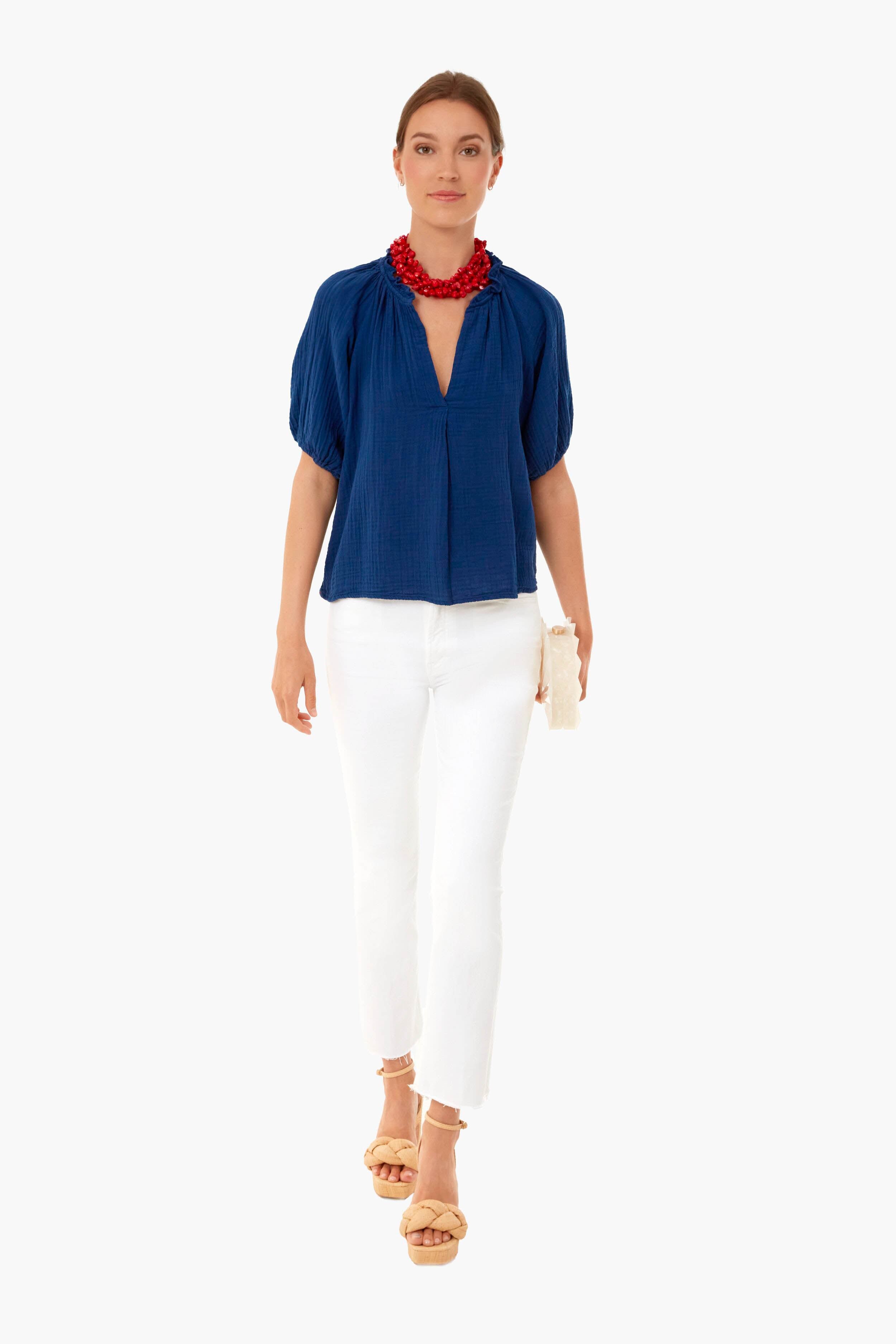 Tiara Blue Jules Top