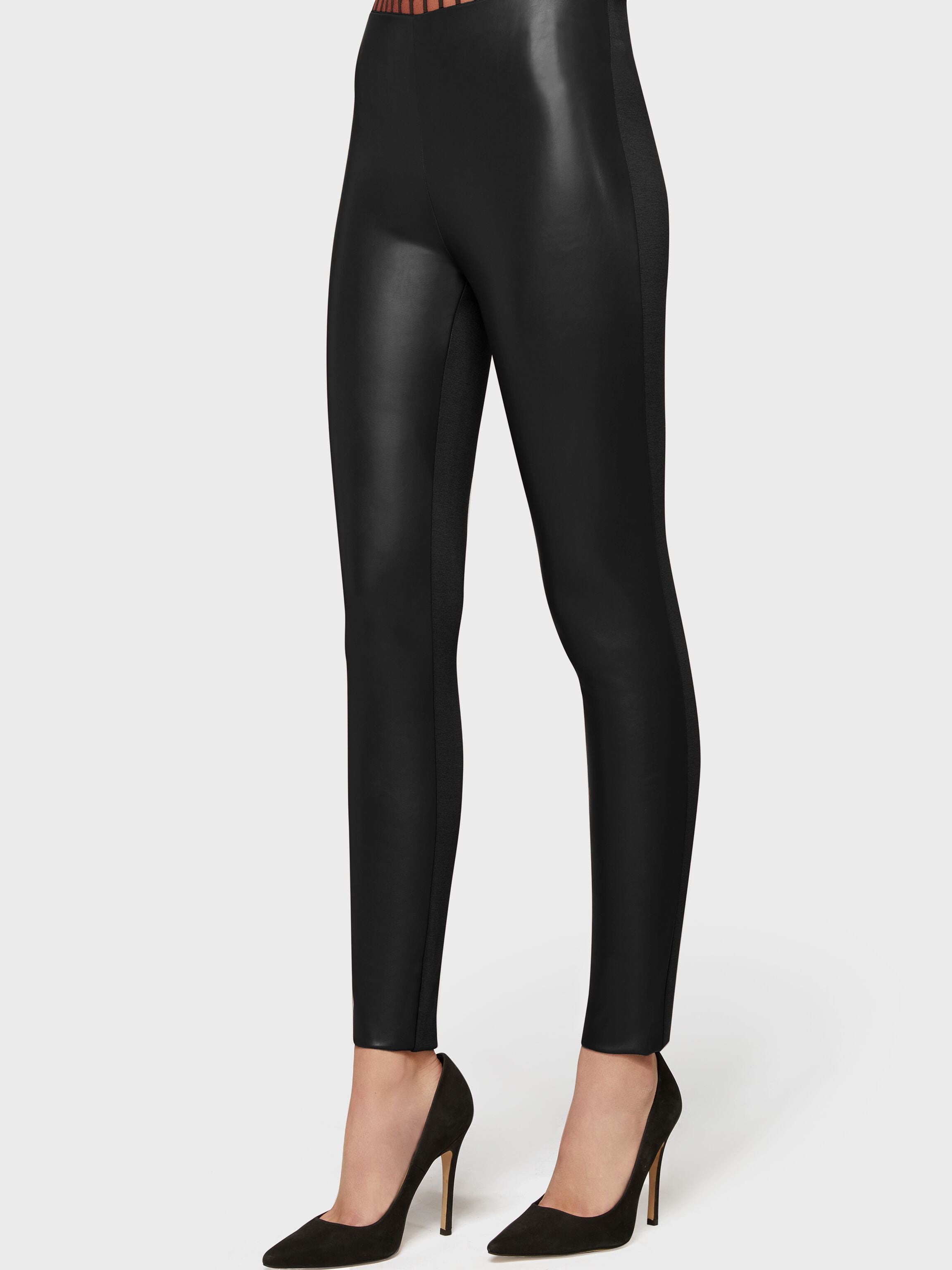 Womens Wolford red Faux Leather Edie Leggings